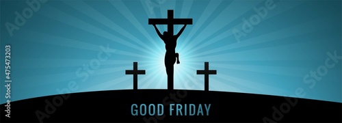 Canvas .Good Friday background with cross banner design