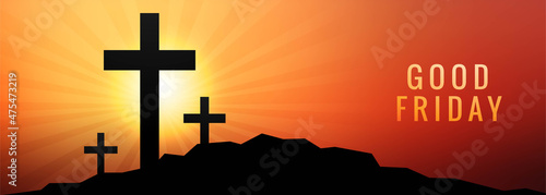 .Christian religious design for Easter celebration banner background