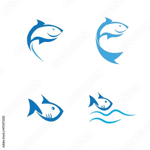 Fish logo template. Creative vector symbol