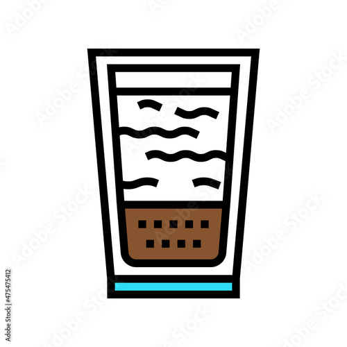 flat white coffee color icon vector. flat white coffee sign. isolated symbol illustration