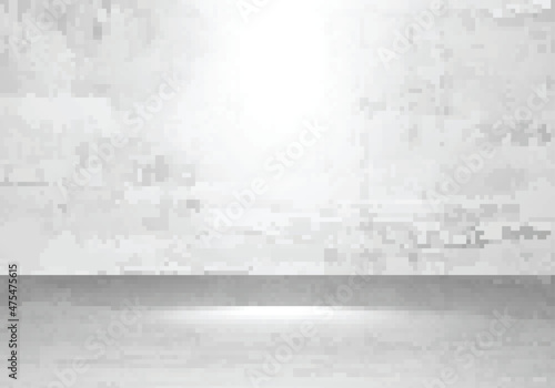 Gray wall texture empty room studio with spotlight background