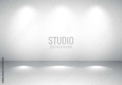 Gray empty room studio gradient used for background