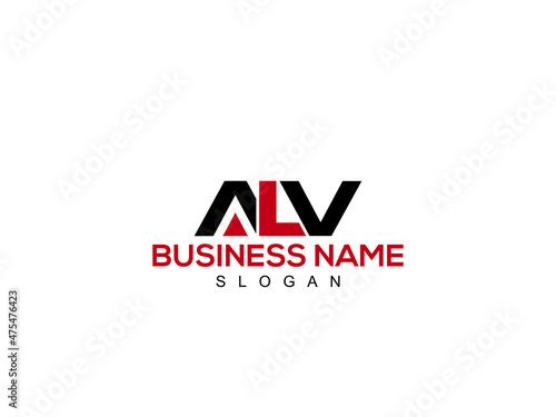 ALV Abstract initial monogram letter logo, alphabet al logo icon design photo