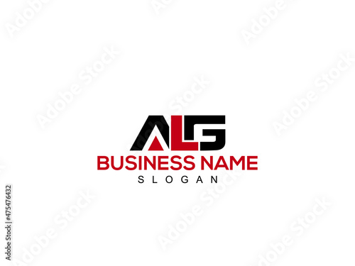 ALG Abstract initial monogram letter logo, alphabet al logo icon design