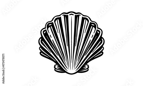 sea shell_bw_isolated