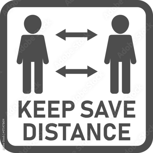guideline distancing icon