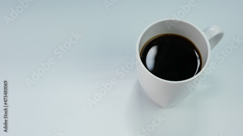 a cup of black coffee without sugar isolated. morning drink. ready to work.