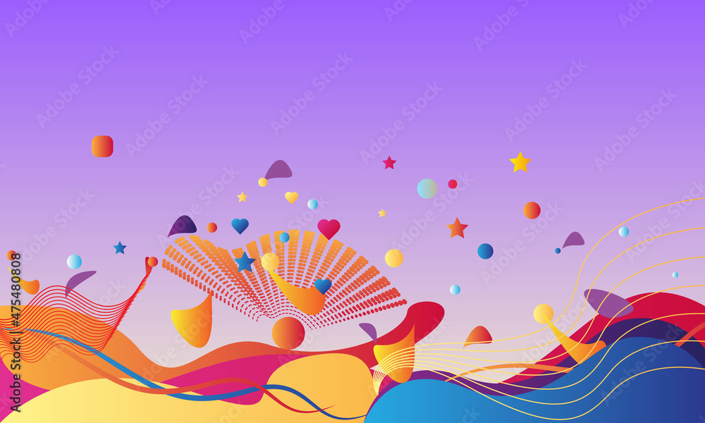 Colorful festival new background effect