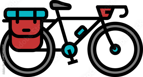 Touring Bikes Icon. Bicycle concept icon style