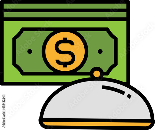 Buying Icon. Food delivery concept outline style icon