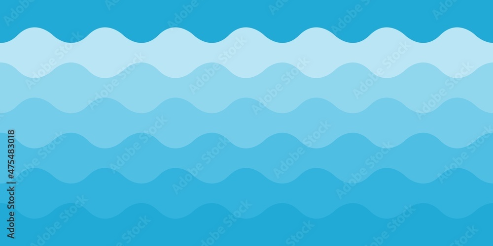 Blue sea waves vector pattern Blue sea waves vector pattern