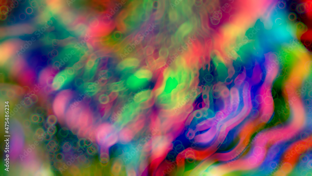 Abstract glowing background with iridescent bokeh