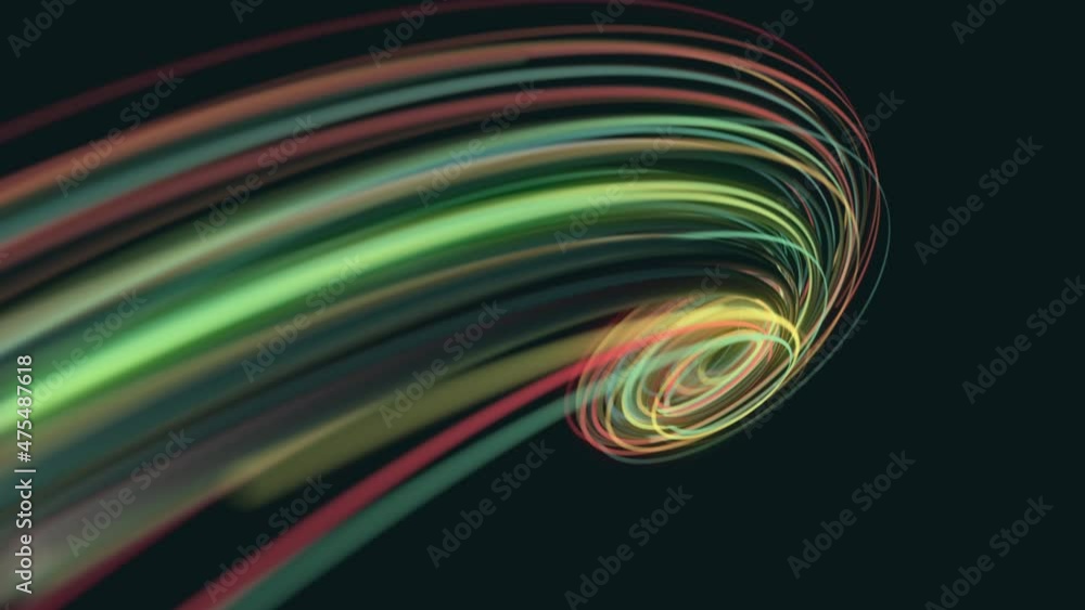 Abstract Swirling Light Strings Particles Background Loop/ 4k animation ...