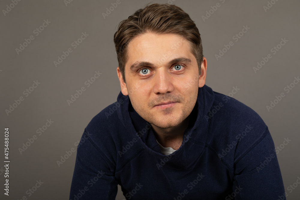 Obraz premium Handsome man studio portrait