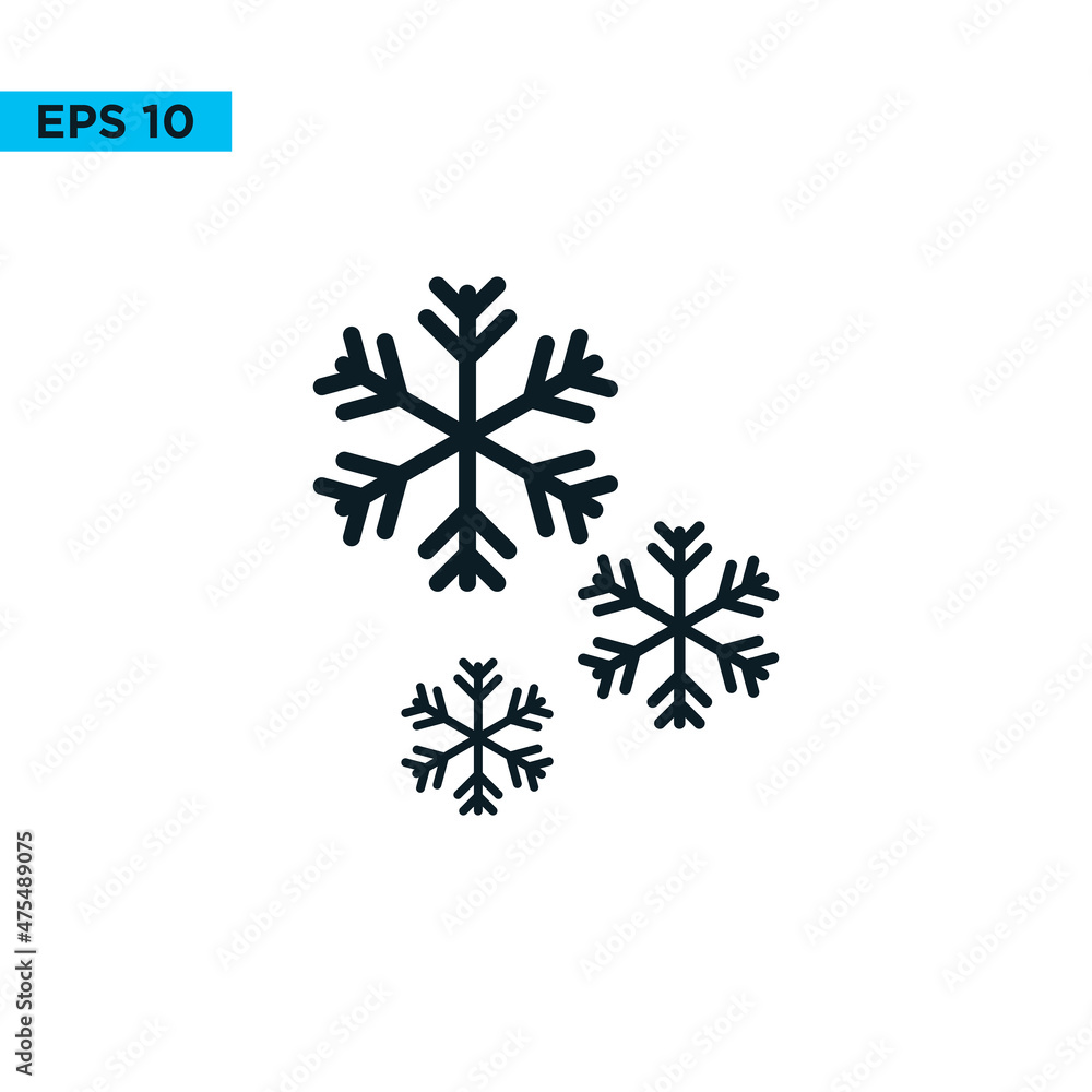 snowflake vector icon flat design