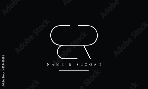 RE, ER, R, E abstract letters logo monogram