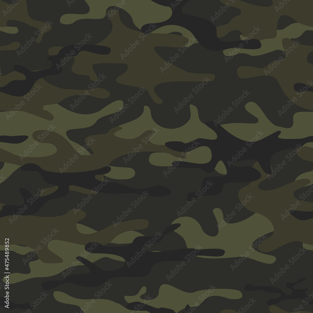 Camouflage seamless pattern. Abstract camo from spots. Print on fabric and textiles. Vector illustration. Camouflage seamless pattern. Abstract camo from spots. Print on fabric and textiles. Vector illustration.