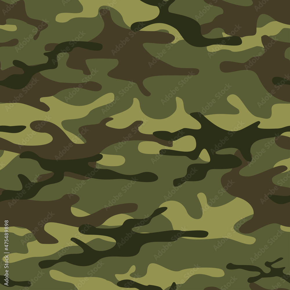 Camouflage seamless pattern. Abstract camo from spots. Print on fabric and textiles. Vector illustration. Camouflage seamless pattern. Abstract camo from spots. Print on fabric and textiles. Vector illustration.