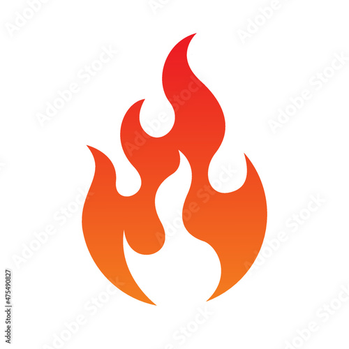 Isolated fire Flame vector logo icon bonfire symbol illustration clipart