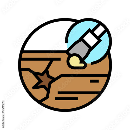 laminate floor repair color icon vector. laminate floor repair sign. isolated symbol illustration