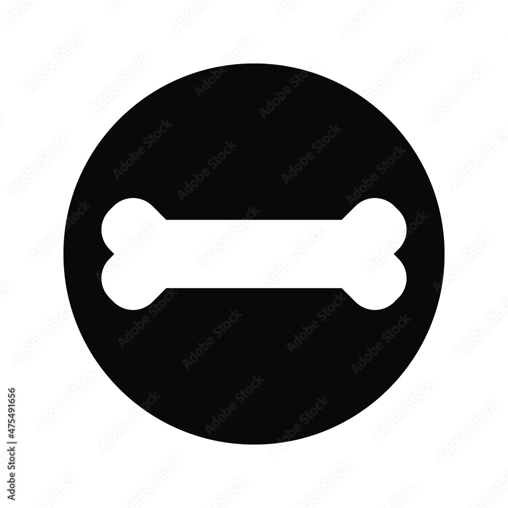 bone icon in modern flat design isolated on white background color editable bone icon in modern flat design isolated on white background color editable
