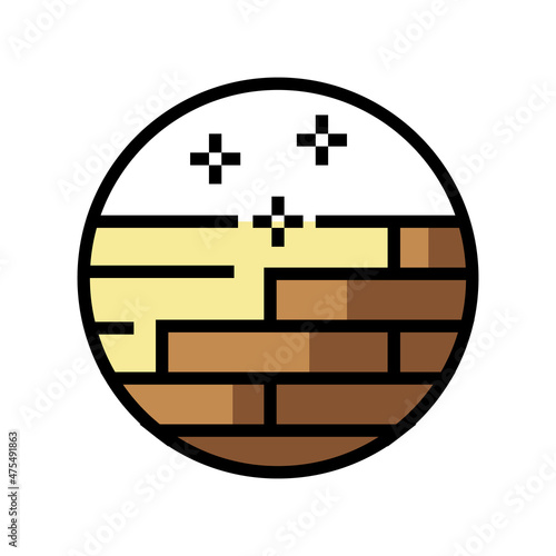 hardwood floor refinishing color icon vector. hardwood floor refinishing sign. isolated symbol illustration
