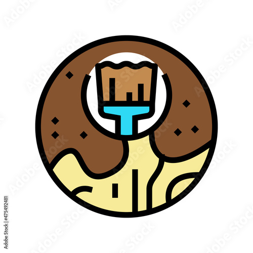 staining hardwood floor color icon vector. staining hardwood floor sign. isolated symbol illustration