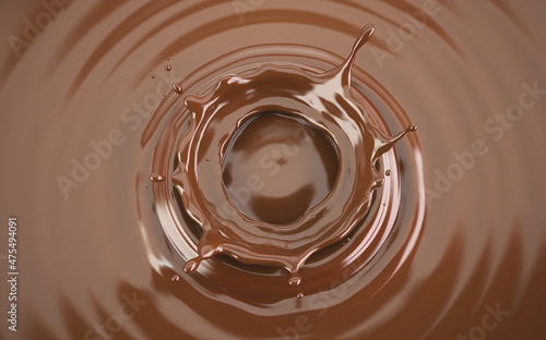 Liquid chocolate crown splash, illustration photo