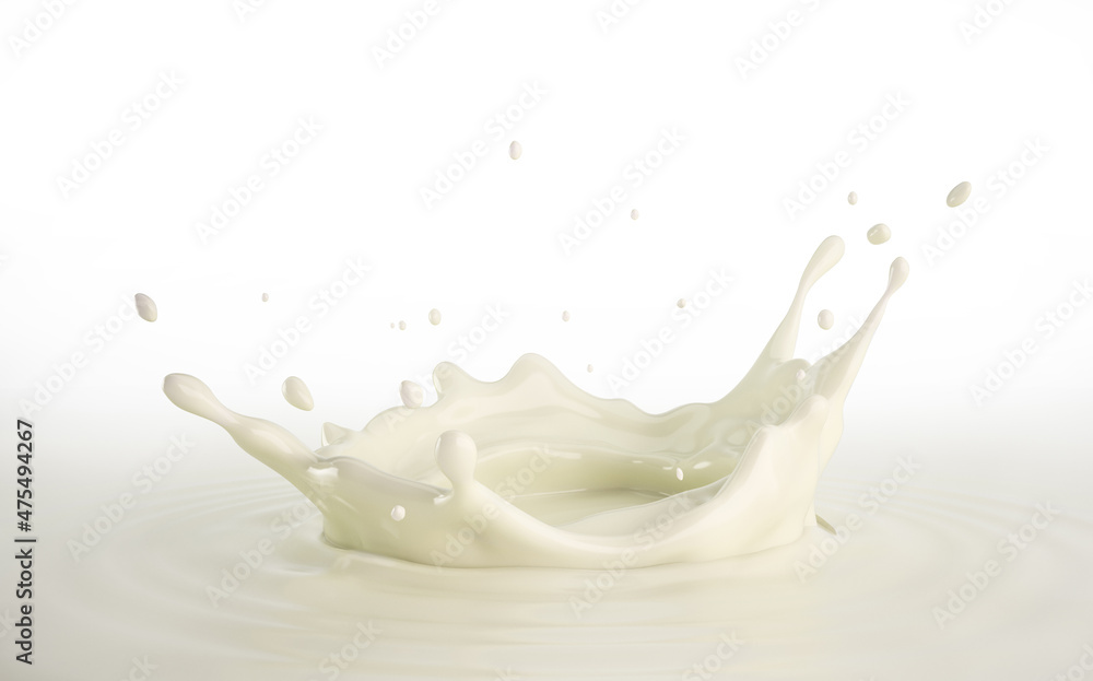 Milk crown splash, illustration