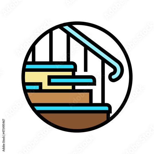 stair restoration color icon vector. stair restoration sign. isolated symbol illustration