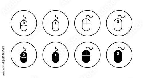 Mouse icons set. click sign and symbol. pointer icon vector.