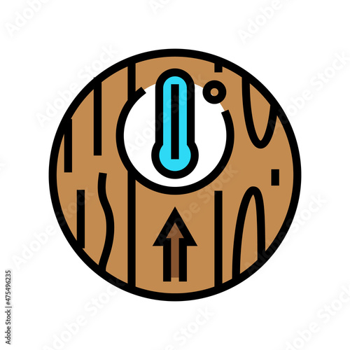 thermal insulation floor color icon vector. thermal insulation floor sign. isolated symbol illustration