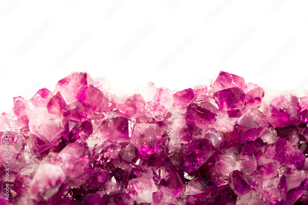 Premium Photo  Amethyst pink crystals gems mineral crystals in the natural  environment texture of precious