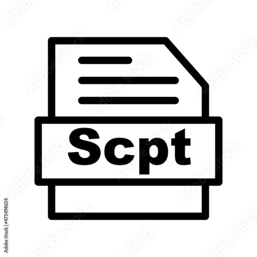 Scpt Line Vector Icon Design photo