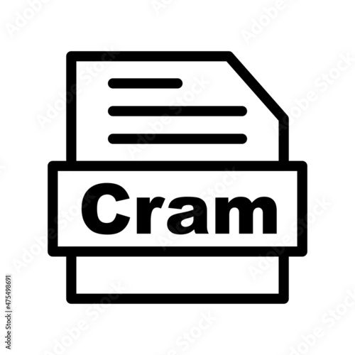 Cram Line Vector Icon Design
