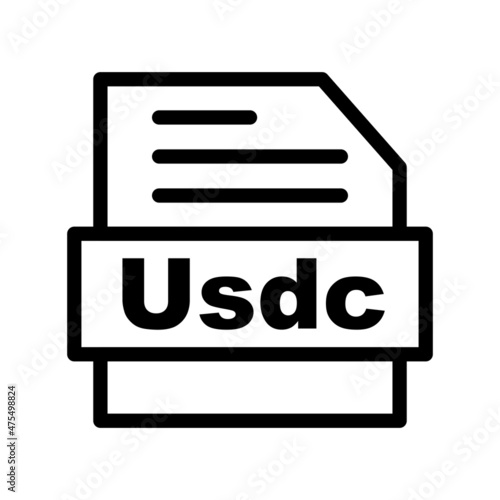 Usdc Line Vector Icon Design photo