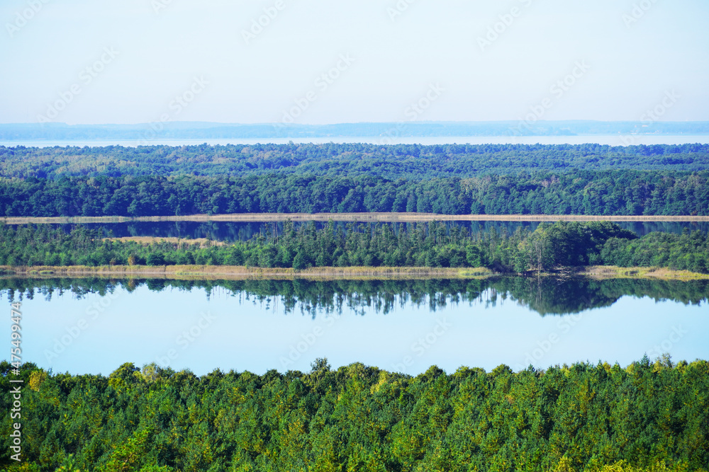 Aerial view of the Müritz National Park.
