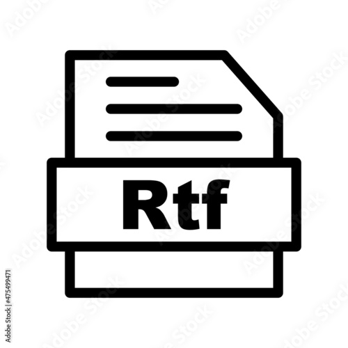 Rtf Line Vector Icon Design