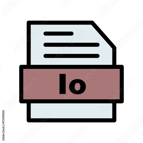  Io Line Filled Vector Icon Design