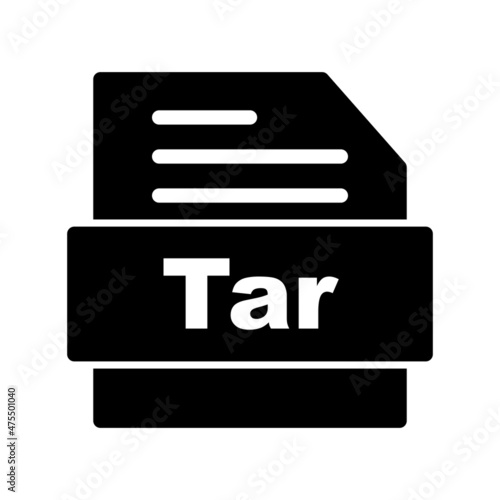 Tar Glyph Vector Icon Design