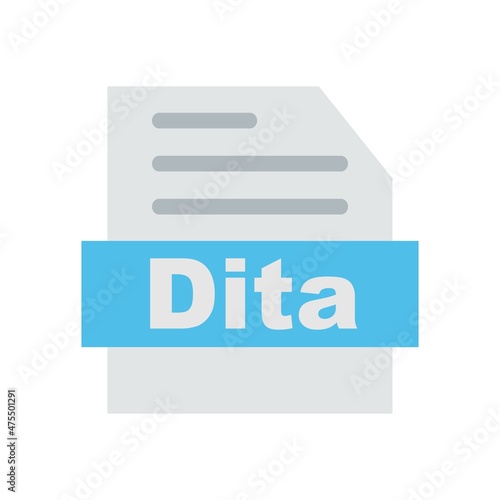 Dita Flat Vector Icon Design