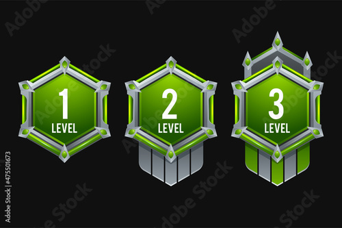 Set of Game rating icons with medals
