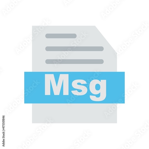 Msg Flat Vector Icon Design