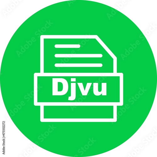 Djvu Line circle Vector Icon Design photo