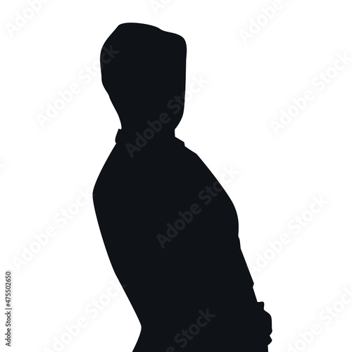 silhouette of a woman on a white background. vector illustration