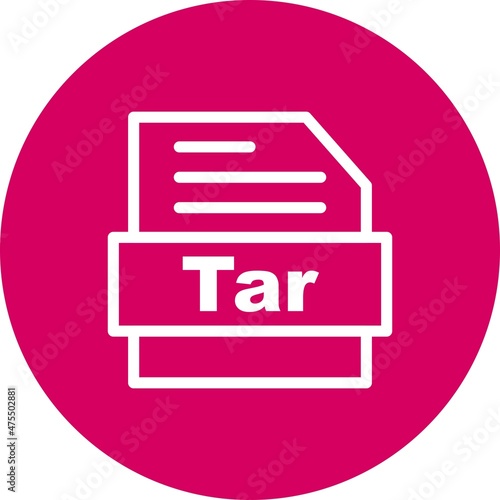 Tar Line circle Vector Icon Design
