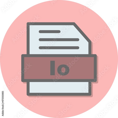 Io Line Filled Circle Vector Icon Design