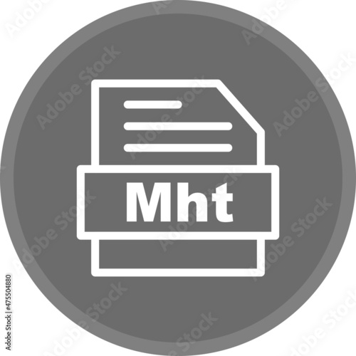  Mht Grey Circle Line Vector Icon Design photo