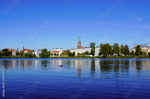 View of the city of Schwerin. 
