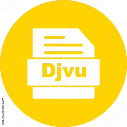 Djvu Glaph Circle Vector Icon Design photo